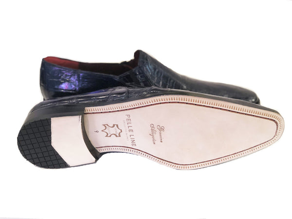 Pelle Exotics "Bellini" Alligator Loafer Navy