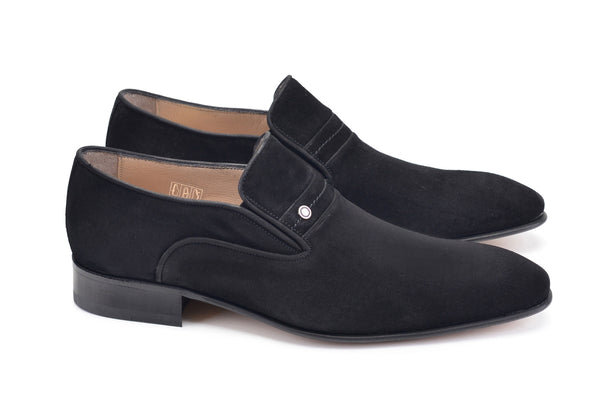 Pelle Suede Slip-On Loafer Black