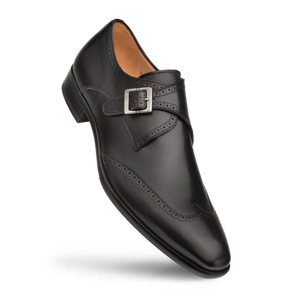 Mezlan Forest Monkstrap Shoe Black