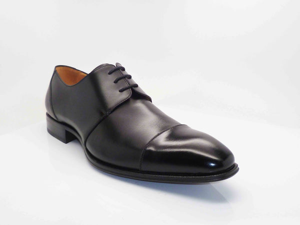 Mezlan Calfskin Lace-Up Oxford Black