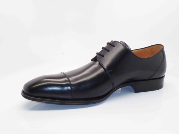 Mezlan Calfskin Lace-Up Oxford Black