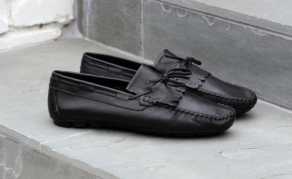 Maurice Supple Calfskin Slip-On Driving Moccasin Black