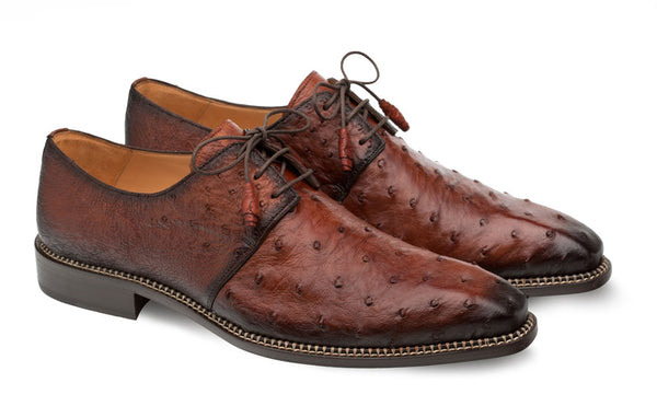 Mezlan Tillson Ostrich Oxford Brandy