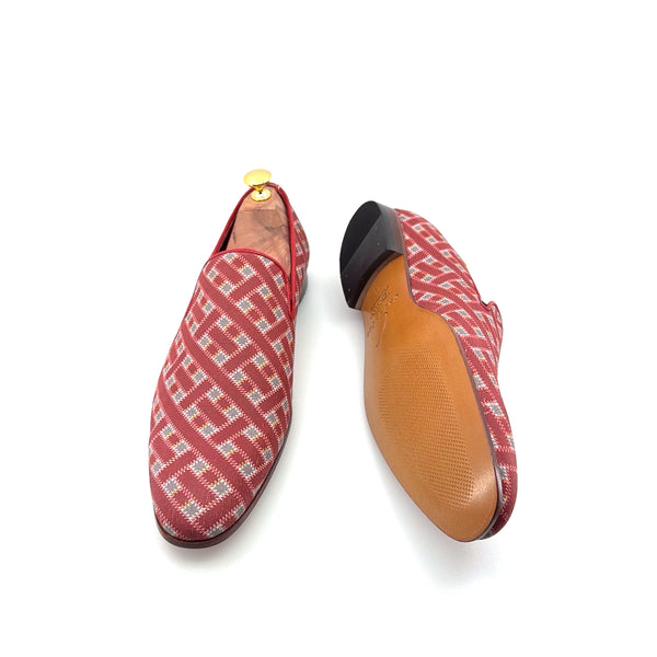 C Collection Printed Leather Loafer - Red