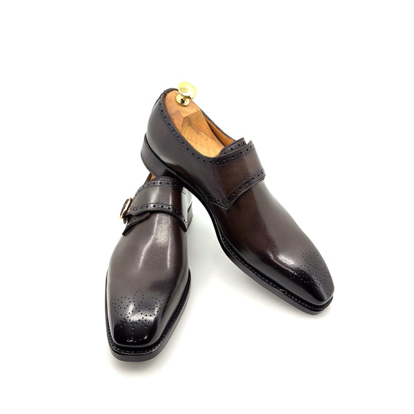 Ugo Vasare Monkstrap Calfskin Shoe - Brown