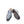Mezlan Gigolo Crocodile Monkstrap - Pearl/Grey