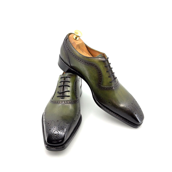 Ugo Vasare Zion Calfskin Oxford - Green