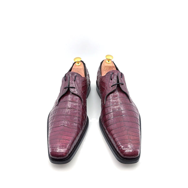 Mezlan Anderson Crocodile Oxford - Burgundy