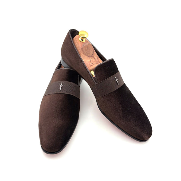 C Collection Velvet Loafer - Brown