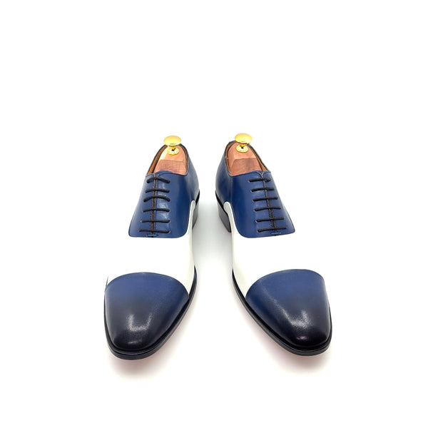 Ugo Vasare Vegas Leather Shoes - Blue/Cream