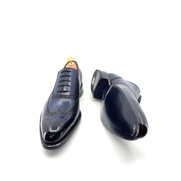 Ugo Vasare Wingtip Calfskin Oxford - Navy