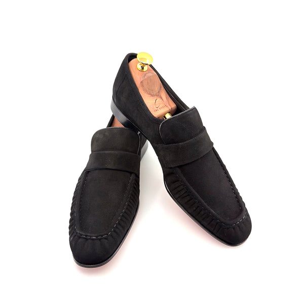 C Collection Suede Loafer - Black
