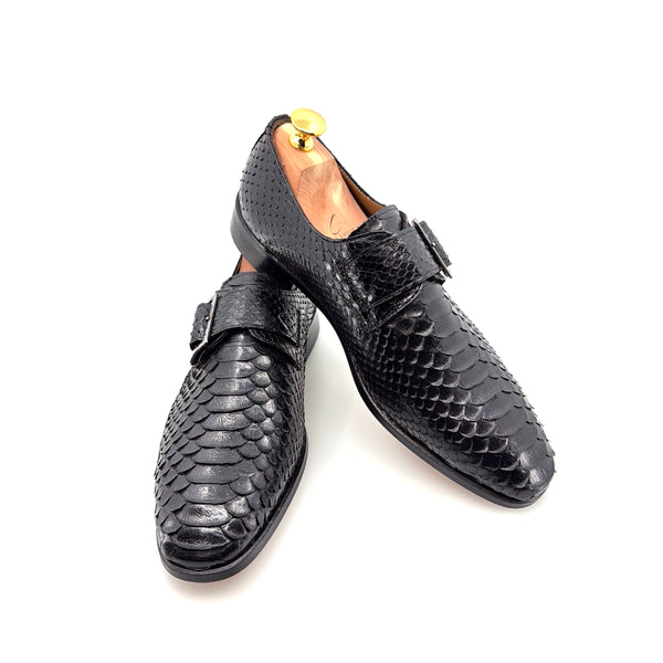 C Collection Python Print Monkstrap - Black