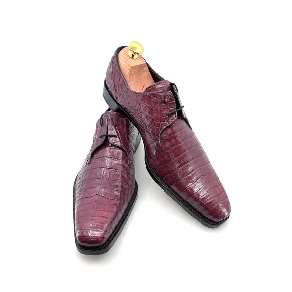 Mezlan Anderson Crocodile Oxford - Burgundy