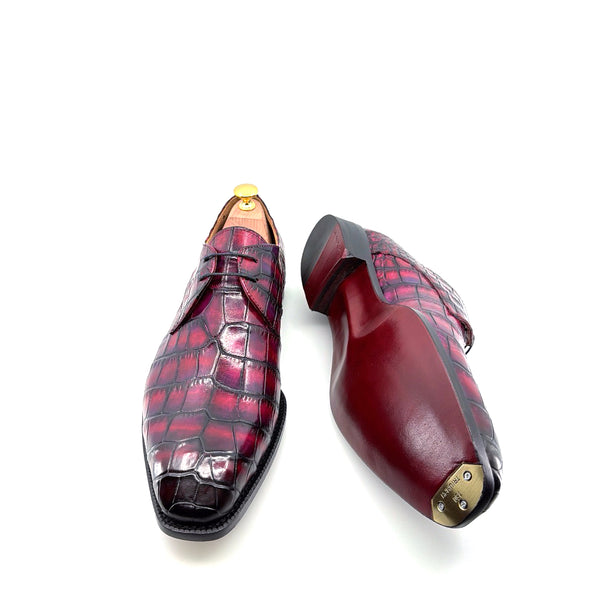Maurice Baron Alligator Oxford - Purple/Burgundy