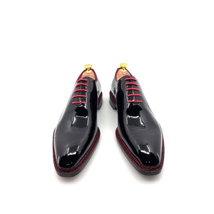 Ugo Vasare Jason Wholecut Patent  Calfskin Oxford - Black