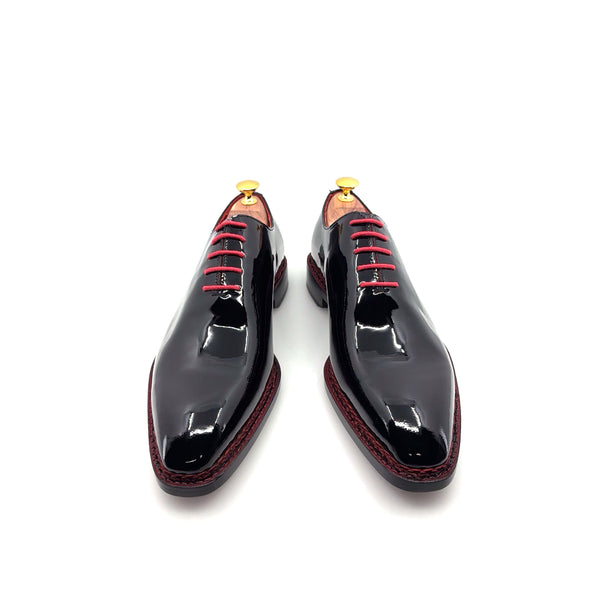 Ugo Vasare Jason Wholecut Patent  Calfskin Oxford - Black