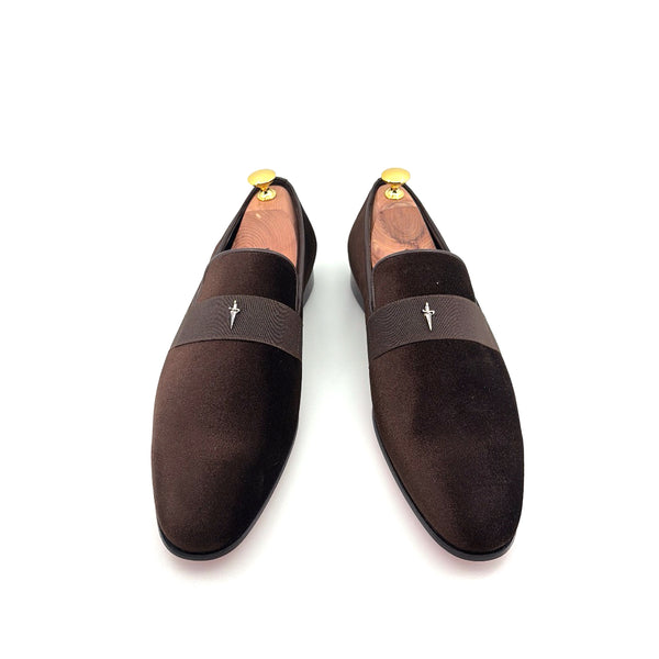 C Collection Velvet Loafer - Brown