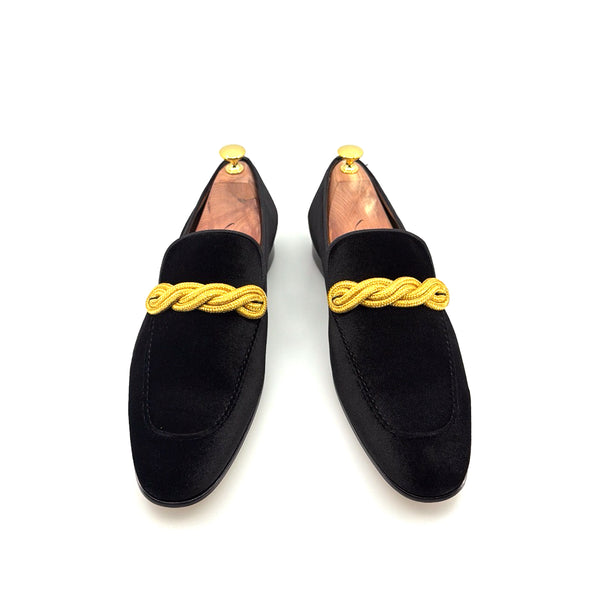 C Collection Velvet Loafer - Black