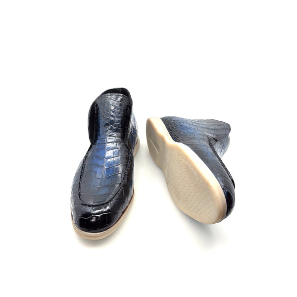 Maurice Nashville Custom Made Alligator Shoe - Navy