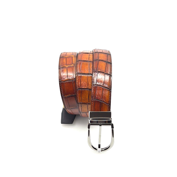 Maurice Custom Alligator Belt - Camel