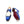 Maurice Palm Desert Ostrich Monkstrap - Blue/White