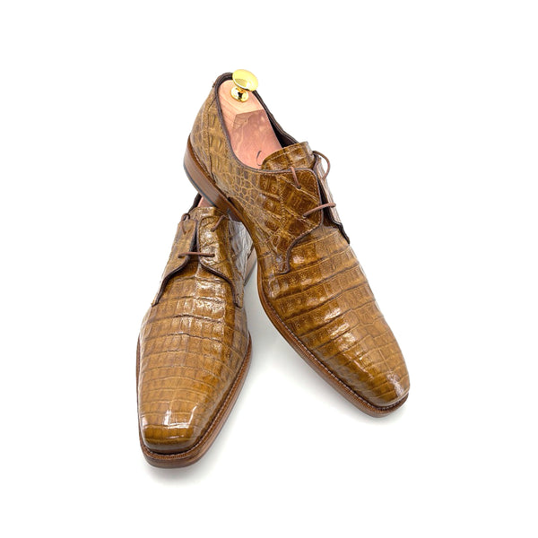 Mezlan Anderson Crocodile Oxford - Camel