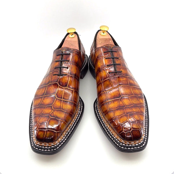 Maurice Presidente Custom Made Alligator Oxford - Cognac