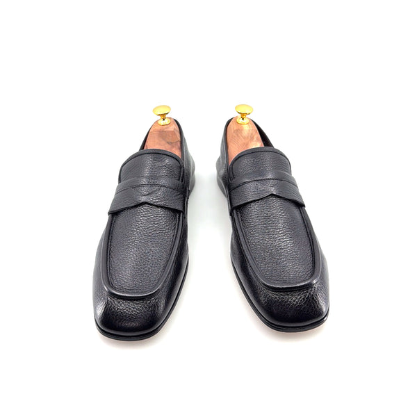 C Collection Deerskin Penny Loafer - Black