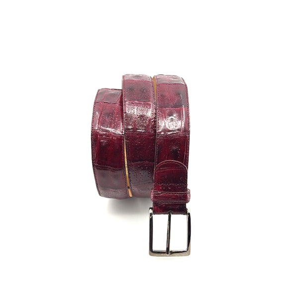Maurice Custom Alligator Belt - Burgundy