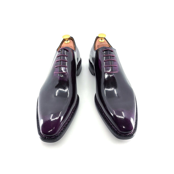 Ugo Vasare Jason Wholecut Patent Calfskin Oxford - Purple