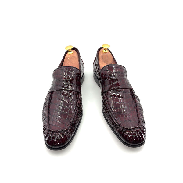 C Collection Leather Loafer - Burgundy