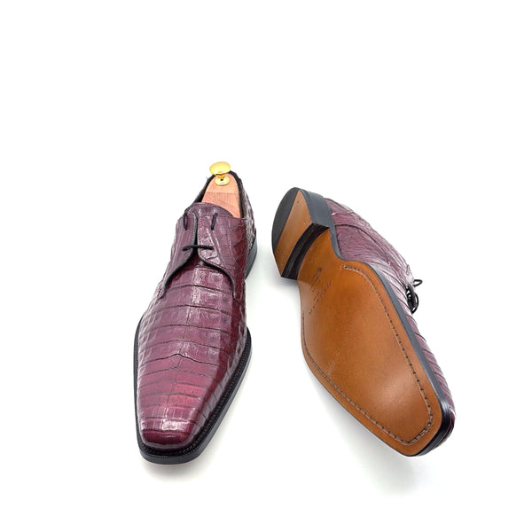 Mezlan Anderson Crocodile Oxford - Burgundy