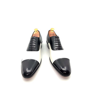 Ugo Vasare Vegas Leather Shoes - Black/Cream