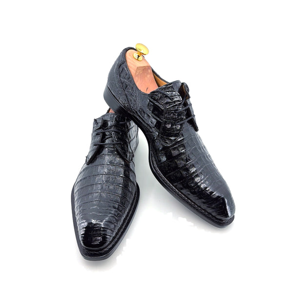 Mezlan "Cratos" Crocodile Derby Black
