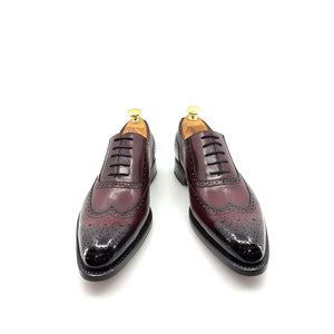 Ugo Vasare Wingtip Calfskin Oxford - Burgundy