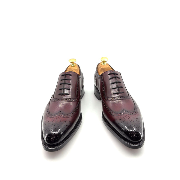 Ugo Vasare Wingtip Calfskin Oxford - Burgundy