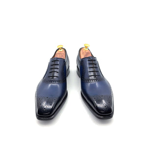 Ugo Vasare Zion Calfskin Oxford - Navy
