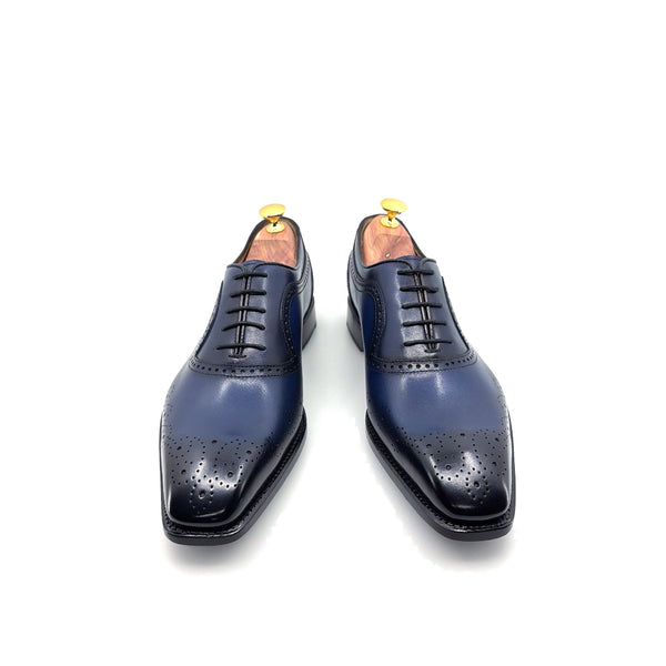 Ugo Vasare Zion Calfskin Oxford - Navy