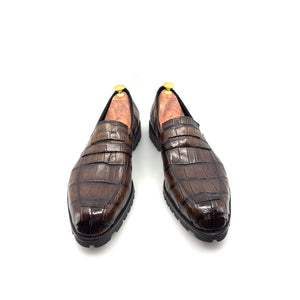 Maurice Carolina Custom Made Alligator Loafer - Brown