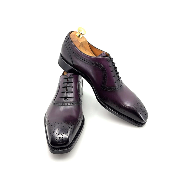 Ugo Vasare Zion Calfskin Oxford - Purple
