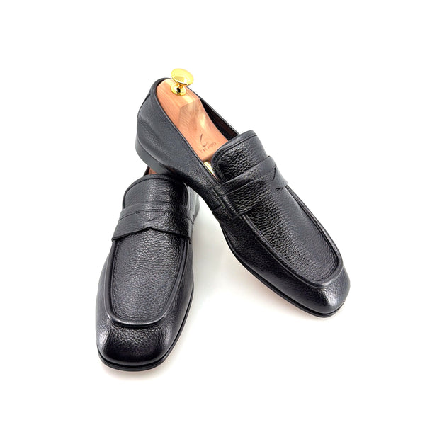 C Collection Deerskin Penny Loafer - Black