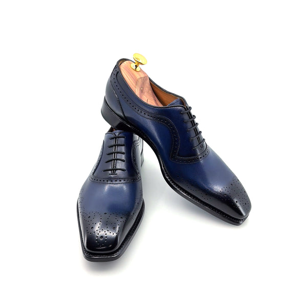 Ugo Vasare Zion Calfskin Oxford - Navy