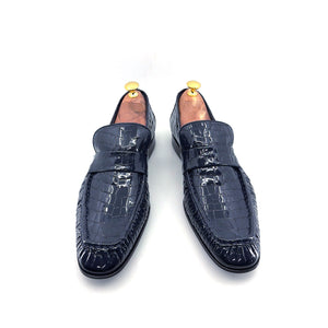 C Collection Leather Loafer - Navy