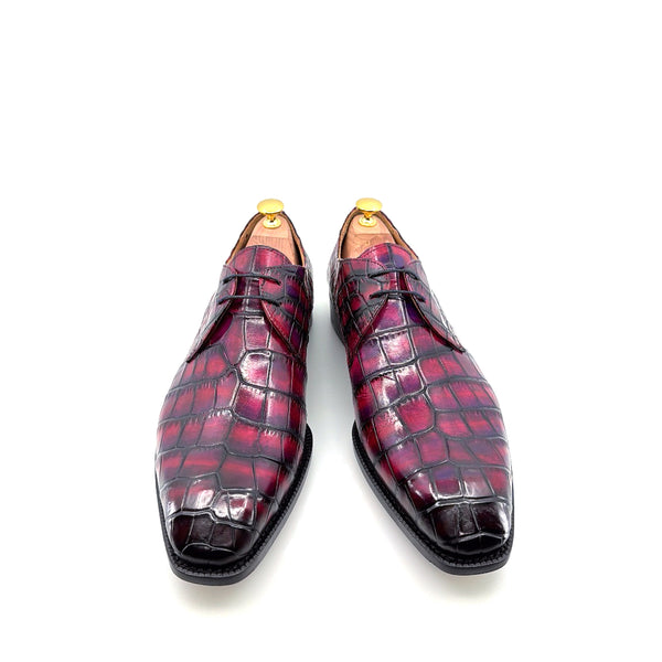 Maurice Baron Alligator Oxford - Purple/Burgundy