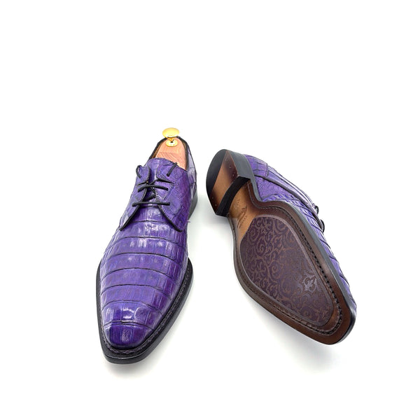 Mezlan "Cratos" Crocodile Derby Purple