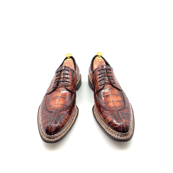 Maurice Maximoff Custom Alligator Oxford - Coffee