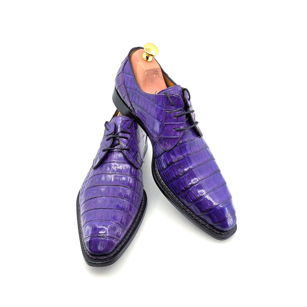 Mezlan "Cratos" Crocodile Derby Purple