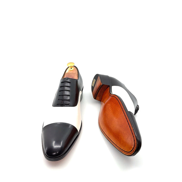 Ugo Vasare Vegas Leather Shoes - Black/Cream