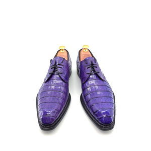 Mezlan "Cratos" Crocodile Derby Purple